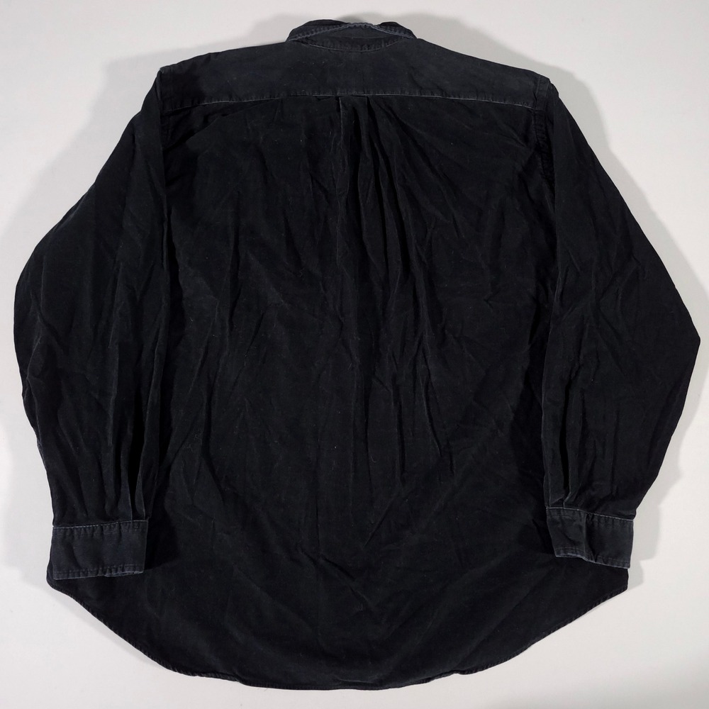 Ralph Lauren Corduroy Shirt Mens 1XB Black Red Pony Button Down Long Sleeve - Picture 7 of 7